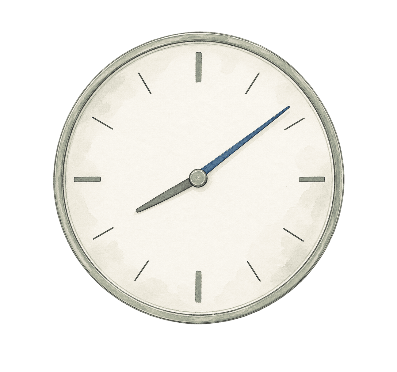 Illustration of a clock representing bridge financing